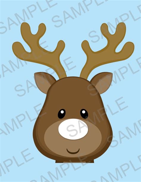 Instant Download Pin The Nose On Rudolph Game Set For A Holiday Party