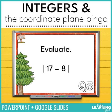 Integers And The Coordinate Plane Bingo Game