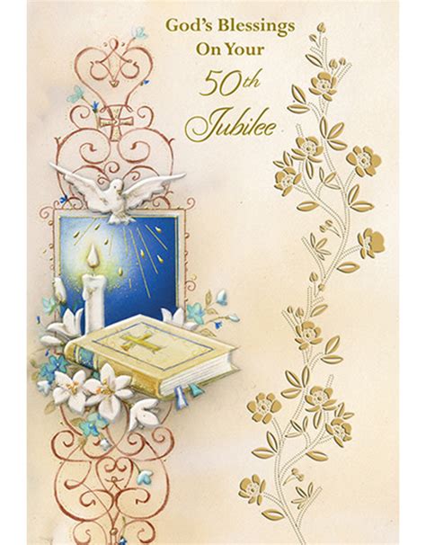 Card Priest Golden 50th Jubilee Reillys Church Supply And T Boutique