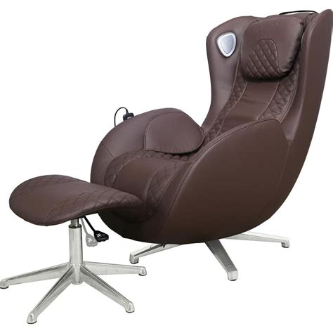 Titan Bliss Series Brown Faux Leather Reclining Massage Chair With Air Massage Heated Lumber