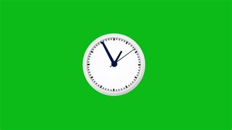 Animated Wall Clock On Green Screen Stock Footage Video (100% Royalty ...