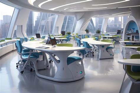 Premium AI Image | Ergonomic Classroom Furniture Supporting Health and ...