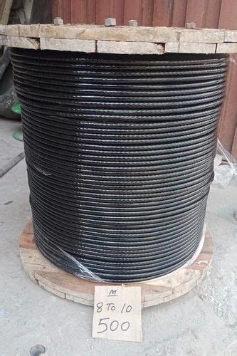 Mild Steel To Mm Black Pvc Coated Wire Rope M At Rs Meter