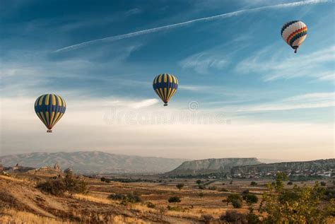 Balloons in Cappadocia at Sunrise Stock Image - Image of adventure ...