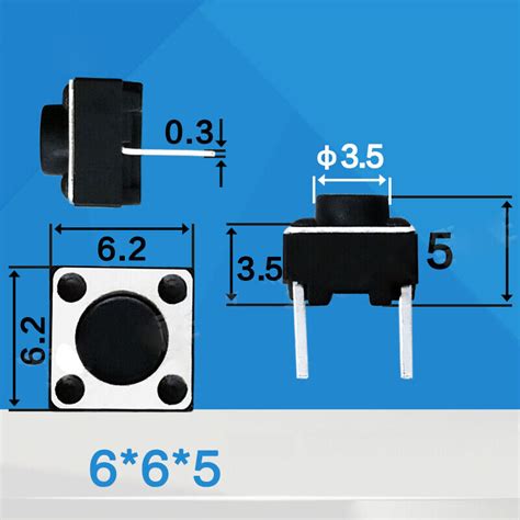 X X Mm Pcb Momentary Tactile Tact Push Button Switch Pin Spst