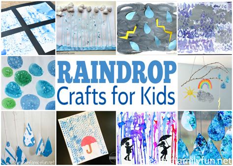 Rain and Raindrop Crafts for Kids - Creative Family Fun