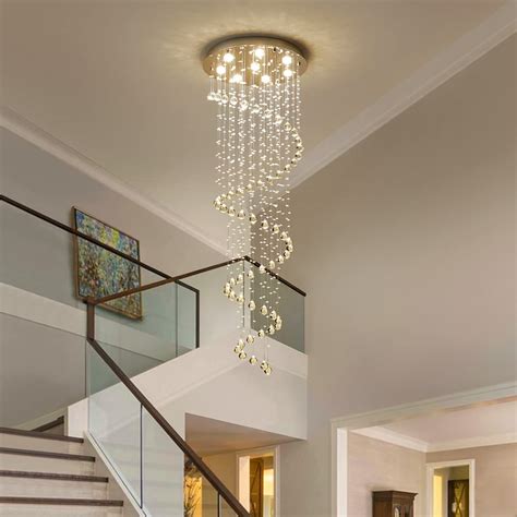 Sm Saint Mossi Modern K Crystal Spral Raindrop Chandelier Lighting