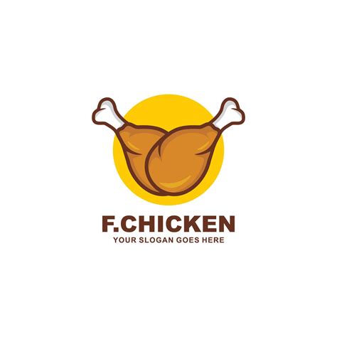 Fried Chicken Logo Design Vector Vector Art At Vecteezy