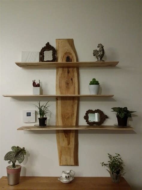 Wall Shelf Cherry Slab Decoração De Casa Rústica Decoração Em