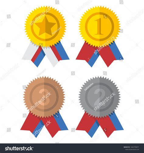 Award Ribbon Vector Design Collection Colored Stock Vector (Royalty ...