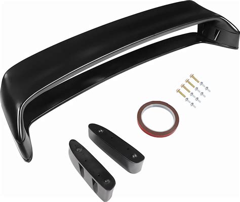 Amazon Silscvtt Black Rear Plastic Trunk Spoiler Wing Replacement