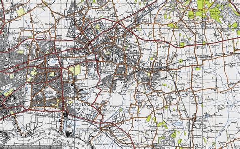 Historic Ordnance Survey Map Of Hornchurch 1946