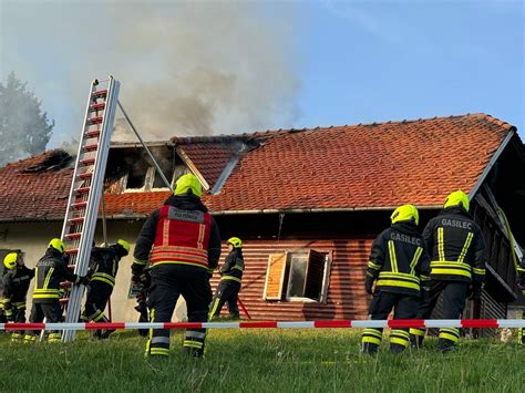 Foto V Pesnici Zagorel Stanovanjski Objekt Na Delu Gasilci