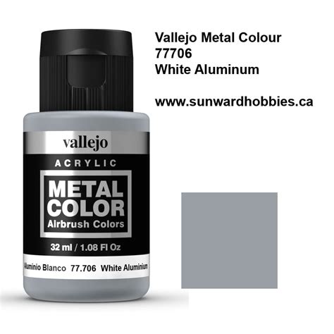 White Aluminum Metal Color Colour By Vallejo 77706