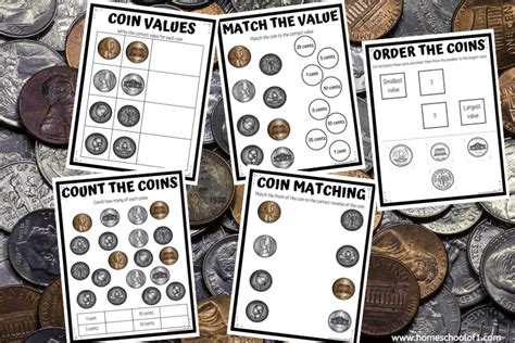 Identify Coins Worksheets (5 free printables) - Homeschool of 1