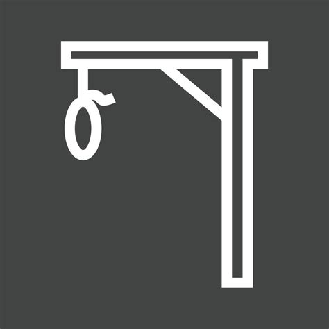 Gallows Line Inverted Icon Vector Art At Vecteezy