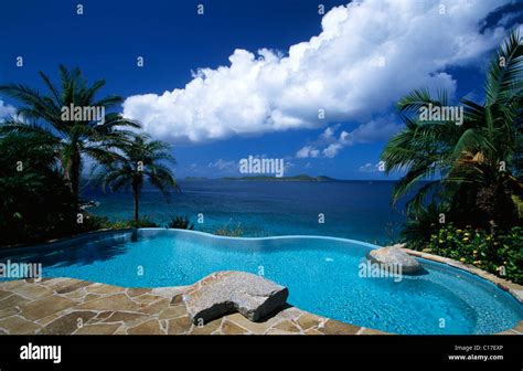 Spa pool of the Little Dix Bay Resort on Virgin Gorda Island, British ...