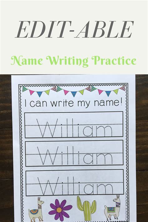 Free Printable Name Writing Templates