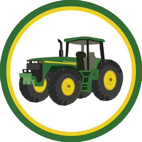 Printable Green Tractor Stickers | Green Tractor Envelope Seals - 1.5 in