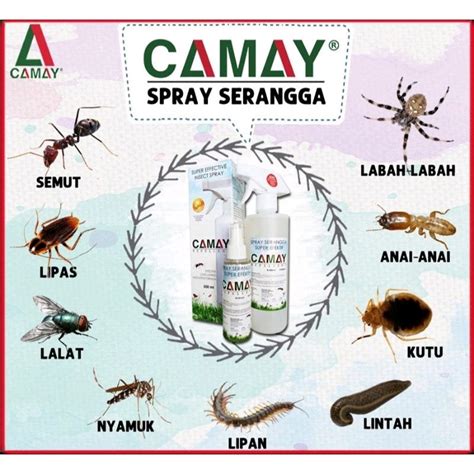 CAMAY REPELLENT SPRAY SERANGGA NATURAL KUTU SEMUT PEPIJAT LIPAS LIPAN