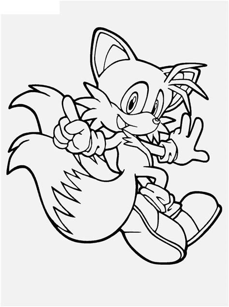 Desenhos De Tails De Sonic Para Colorir E Imprimir Colorironlinecom