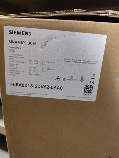 New Siemens Ra Dv Aa Sinamics Dcm Dc Converter For Quadrant