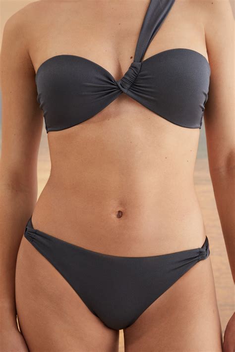 Braga Bikini Aberturas Gris Ofertas En Bikinis Fifty Factory