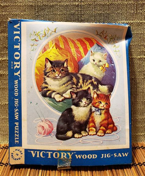 Vintage Victory Wood Jig Saw Puzzle In Original Box Featuring Etsy