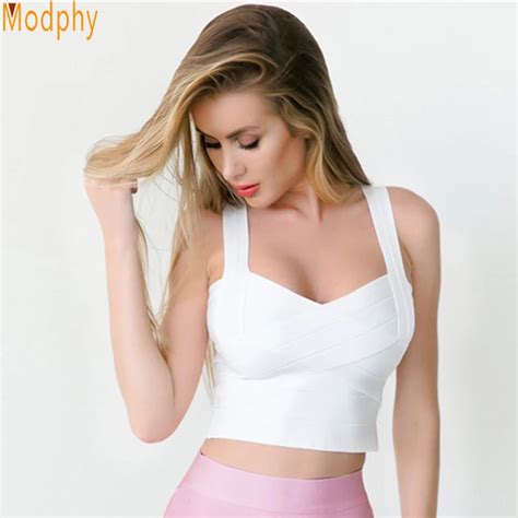 2021 New Women S Elastic Bandage Crop Top Spaghetti Strap Aliexpress