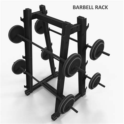 Bench Rack Barbell Collection Technogym Full Set 12 Gym Models 3D