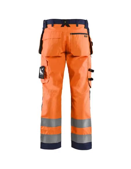 Pantalon Artisan Haute Visibilit Orange Fluo Marine