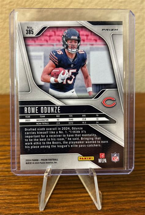 Panini Prizm Football Rome Odunze Rc Pink Chicago Bears Ebay