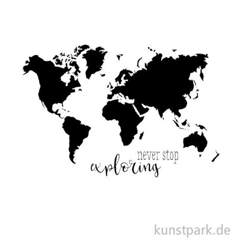 Schablone World Map Mit Rakel Gro Din A