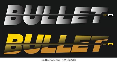 Bullet Logo Vector Typography On Isolated Stock Vector (Royalty Free ...