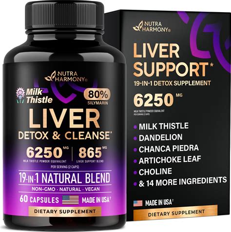 Organic Liver Cleanse Detox And Repair Vegan Non Gmo Milk Thistle Extract 80