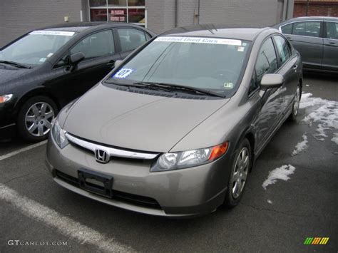 2007 Galaxy Gray Metallic Honda Civic LX Sedan 61026610 Photo 2