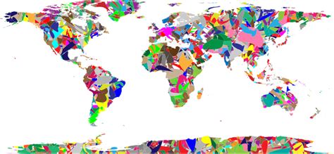 Modern Art World Map - Openclipart