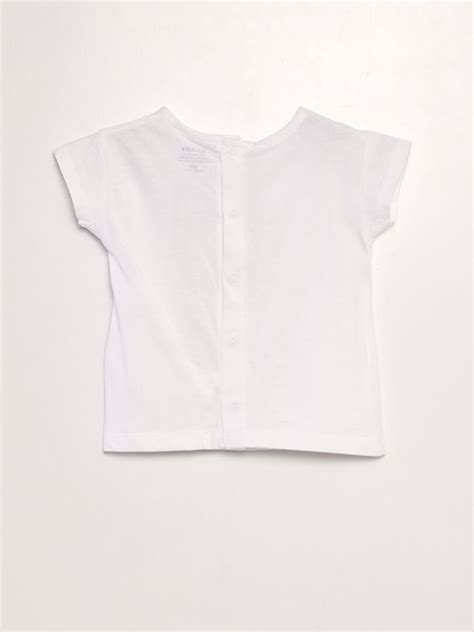 Camiseta estampada limón adorno con relieve BLANCO Kiabi 5 00