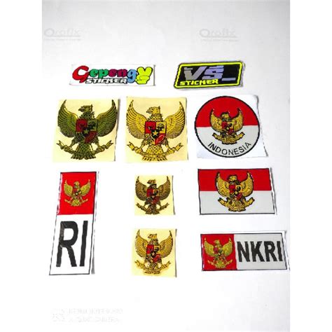 Jual Sticker Timbul Emblem Indonesia Nkri Ri Bendera Merah Putih Garuda