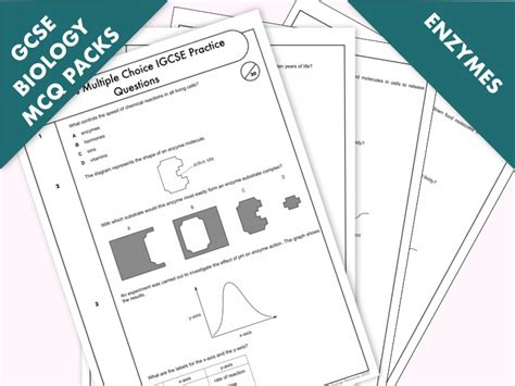 GCSE Biology Multiple Choice Topic Question Pack On Enzymes Teaching