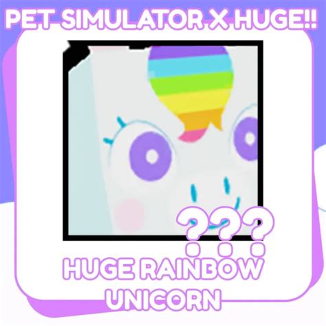 Huge Rainbow Unicorn Pet Simulator X Lazada PH