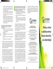 Cuadri NNA identidad pdf e Restringe su derecho a la protección de la