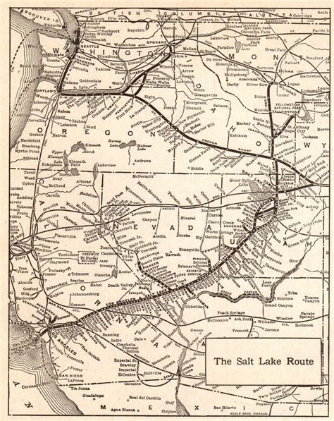 An Old Map Of The Salt Lake Route