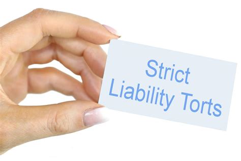 Strict Liability Under Torts Law Of Torts Notes