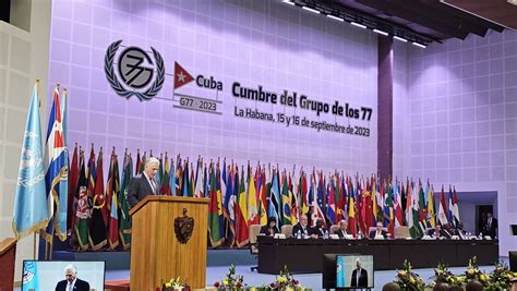 Cuba Cumbre del G77 China discurso de Miguel Díaz Canel en la sesión