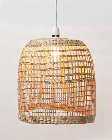 Natural Seagrass Woven Pendant Lamp Shade Oliver Bonas