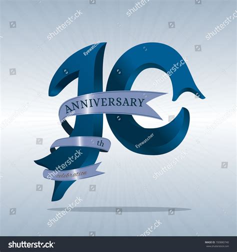 10th Anniversary Symbol Vector Stock Vector (Royalty Free) 700880740 ...