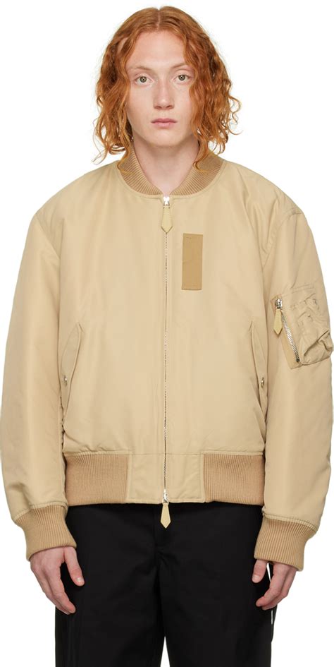 Burberry Blouson aviateur isolé beige SSENSE France