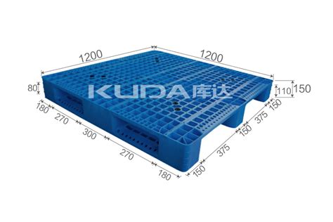 1212j网格川字（置钢管）塑料托盘江苏库达塑业科技有限公司