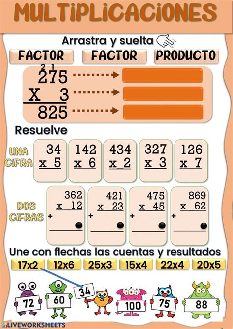 Multiplicaciones Para 3 Grado